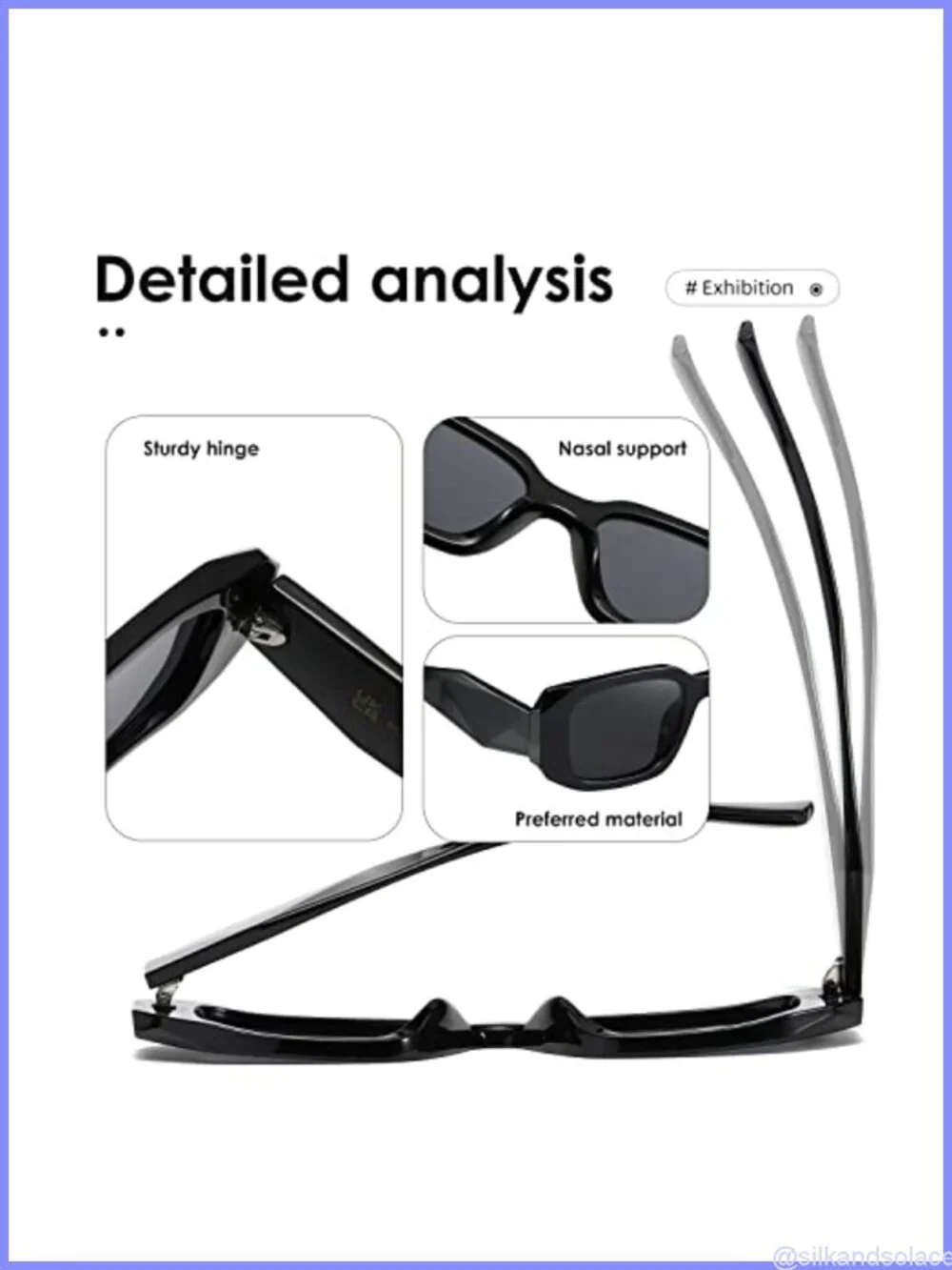 Retro Rectangle UV400 Sunglasses Full Frame Outdoor Driving Fashion Accessory